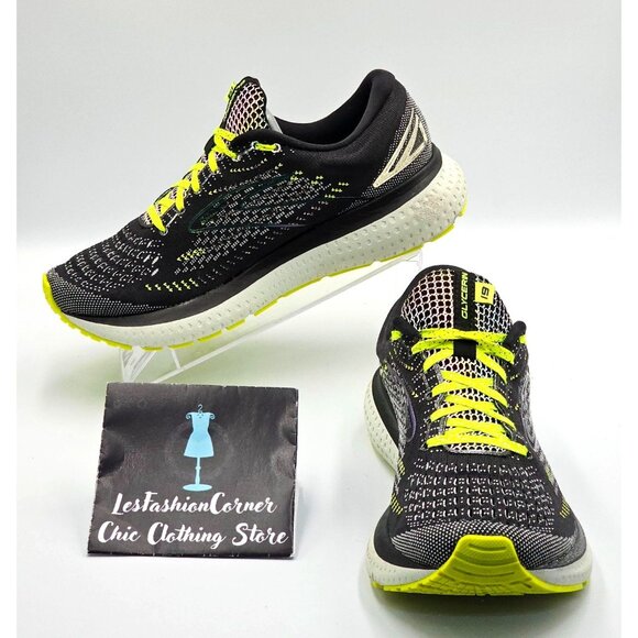 Brooks Shoes - Brooks Women's Black Neon Yellow Carbonite Glycerin 19 Running Shoes Sz 8.5 2487